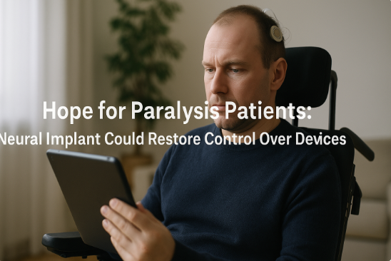 Hope for Paralysis Patients: Neural Implant Could Restore Control Over Devices